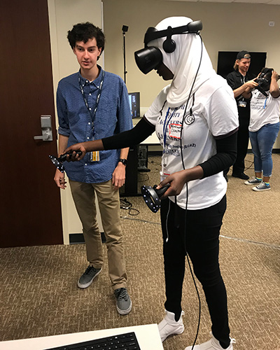 Student using VR Headset